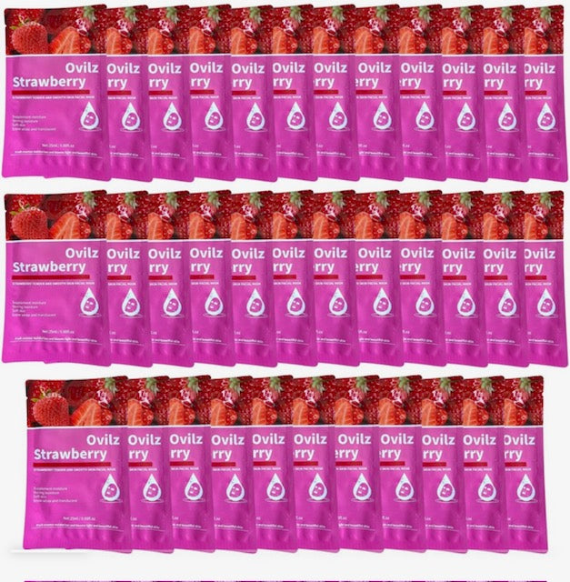 Strawberry Brightening and Revitalizing Face Mask (Pack of 30)
