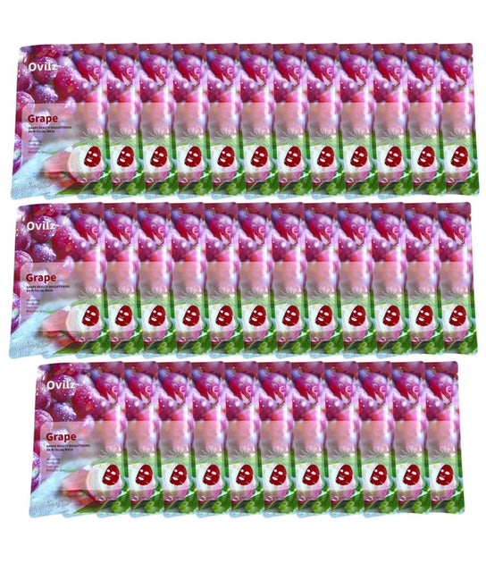 Grape Antioxidant Brightening & Hydrading Face Mask (Pack of 30)